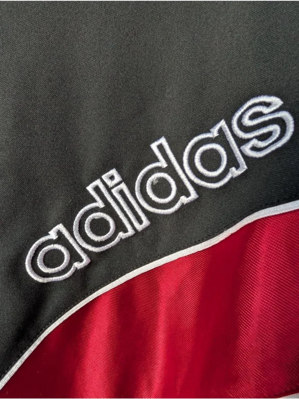 Vintage Adidas button front jersey satin size 2XL